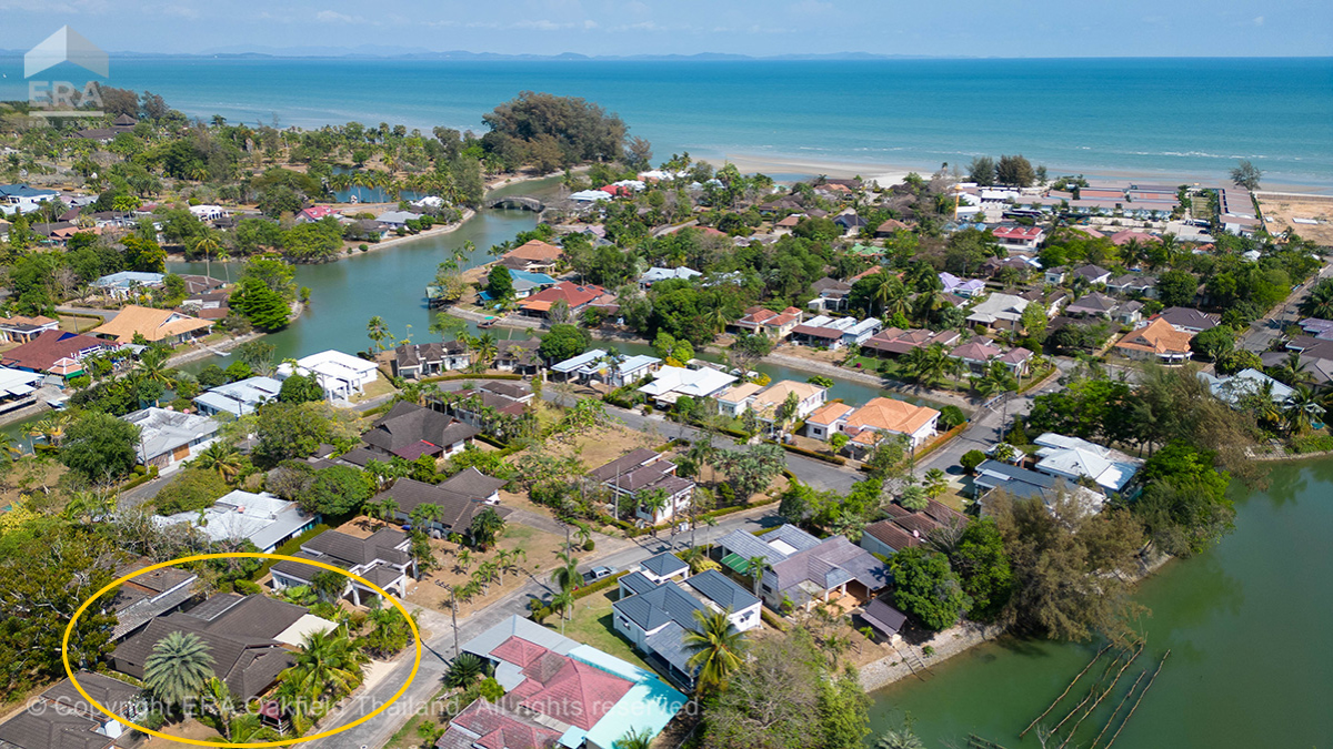 Drone photo of house in Rock Garden resort