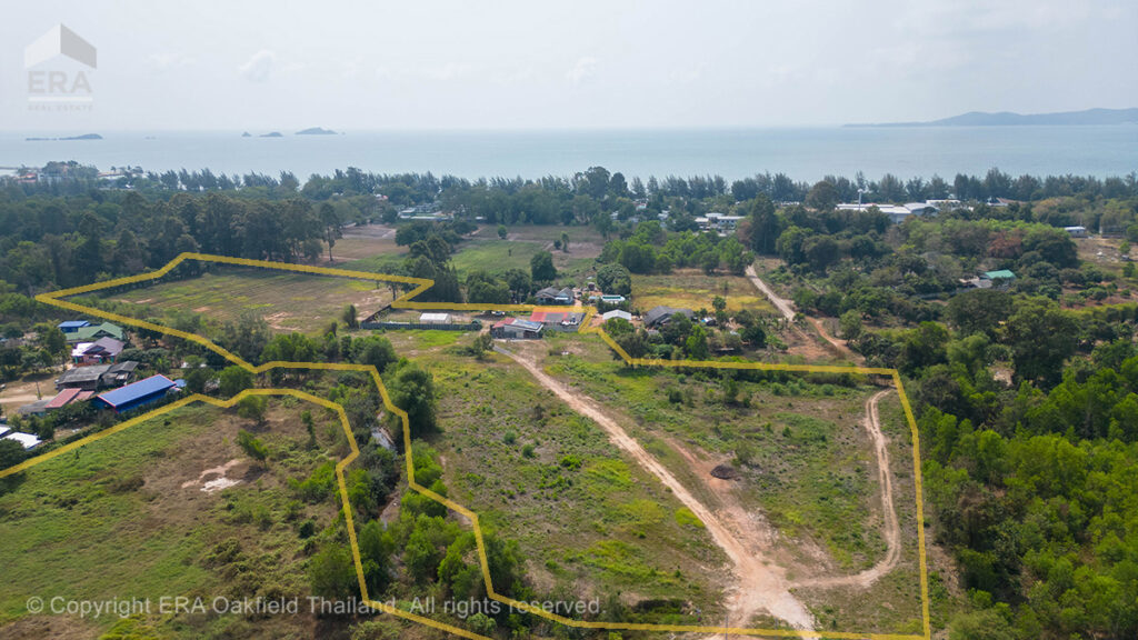 Drone photo of land for sale Suanson, Ban Phe, Rayong