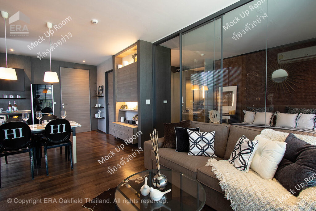 Condominium in the heart of Rayong city, quiet atmosphere, with full amenities (large room)