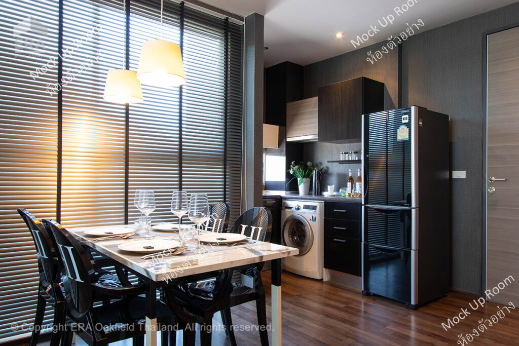 Condominium in the heart of Rayong city, quiet atmosphere, with full amenities (large room)