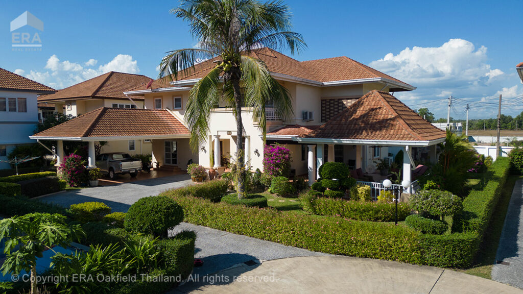 Front view of Blue Mango villa Mae Phim Rayong Thailand for sale